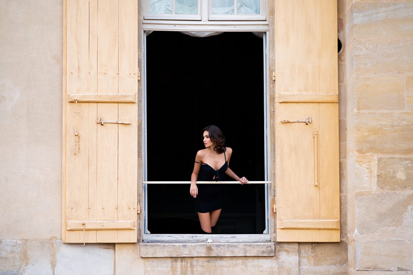 Glamorous and revealing boudoir portrait creatively captured my high-end NYC boudoir photographer, Kiss Me in New York.